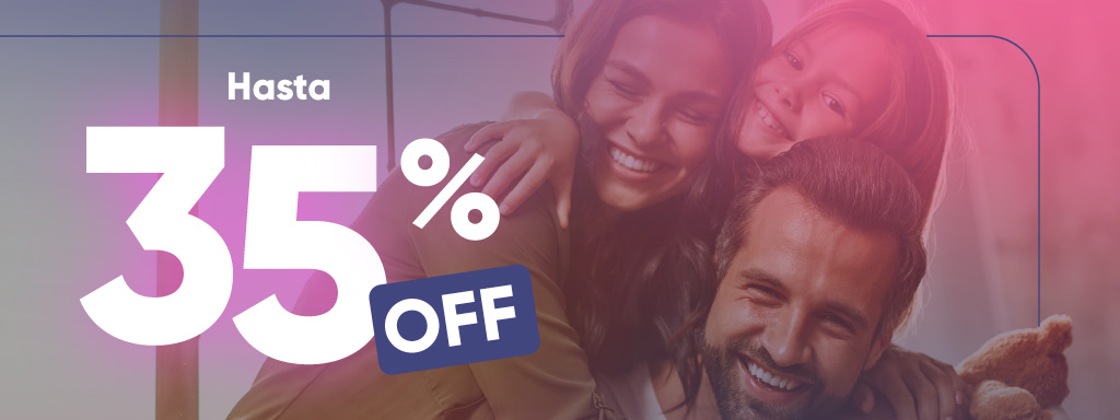 Familia feliz, hasta 35% off